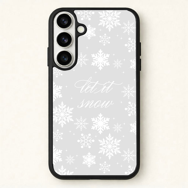 Let It Snow Christmas Pattern Phone Case for Galaxy S26