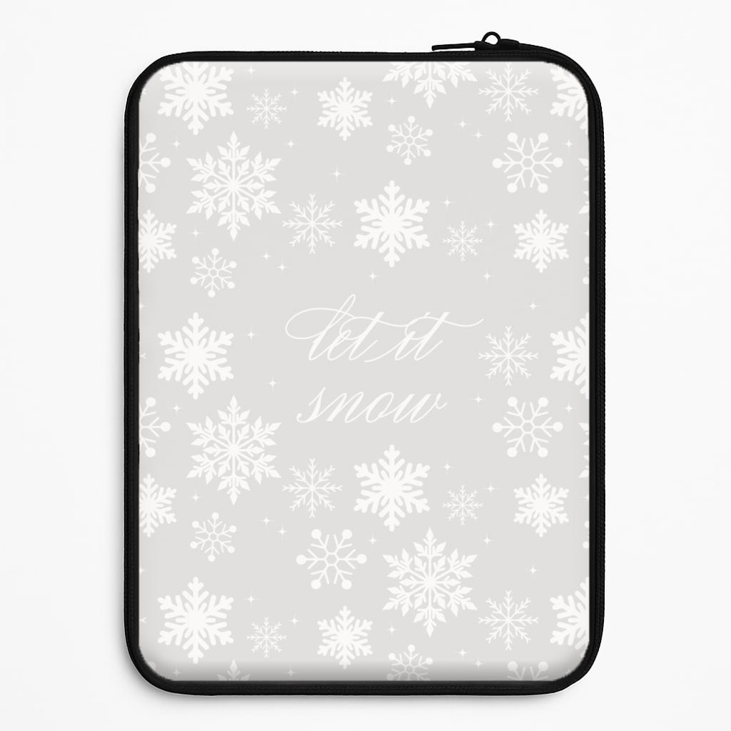 Let It Snow Christmas Pattern Universal Laptop Sleeve