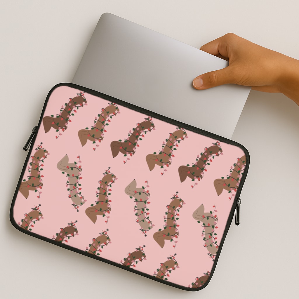 Dachshund Christmas Pattern MacBook Case