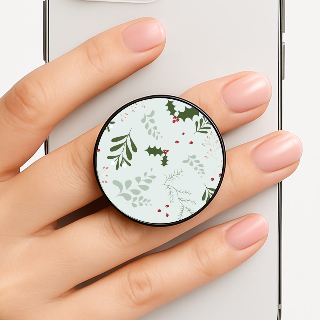 Christmas Floral Pattern Phone Grip