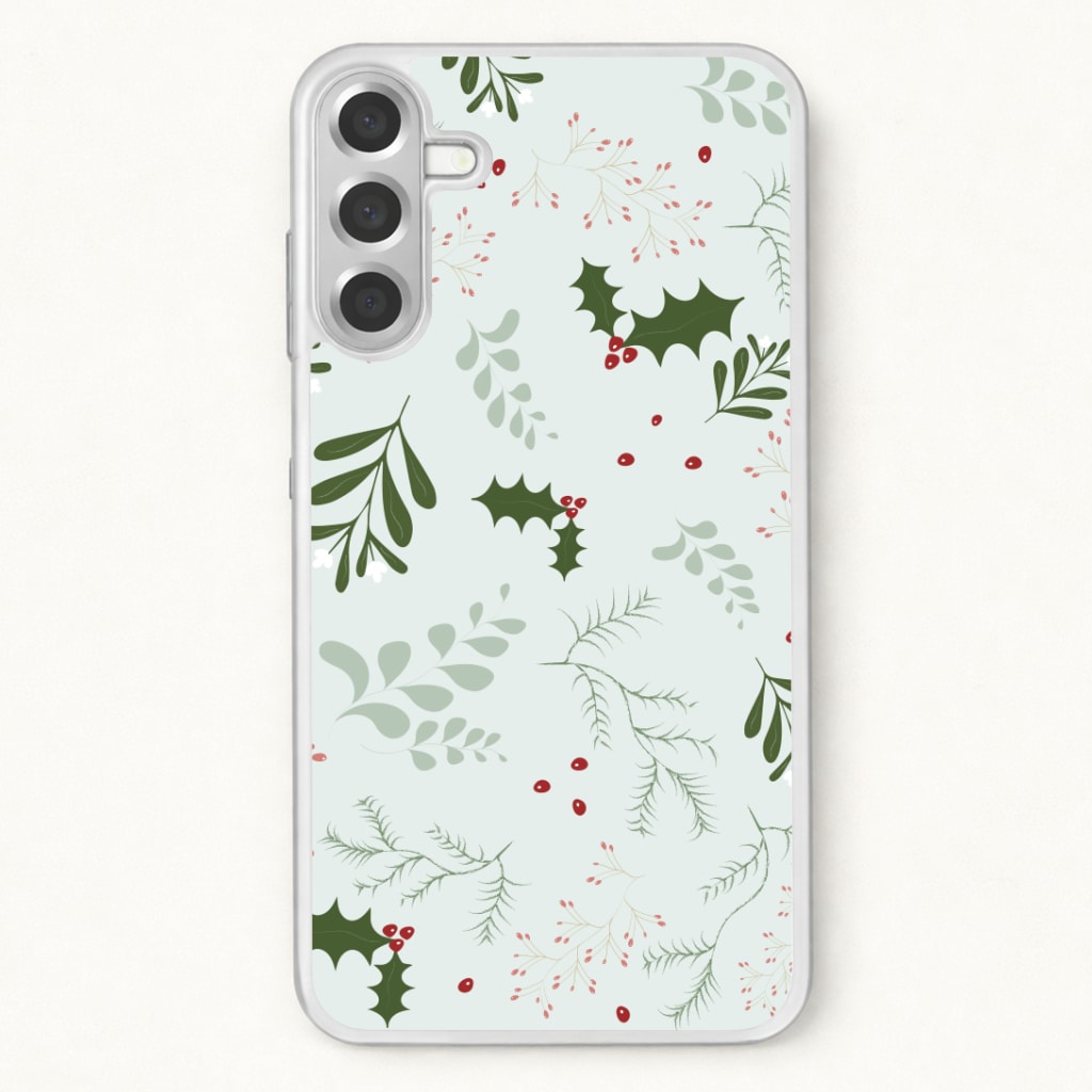 Christmas Floral Pattern Phone Case for Galaxy A17