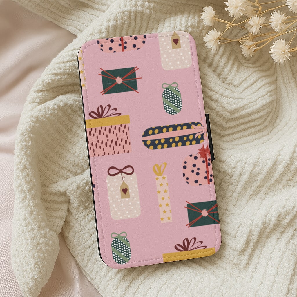 Christmas Gifts Pattern Wallet Phone Case