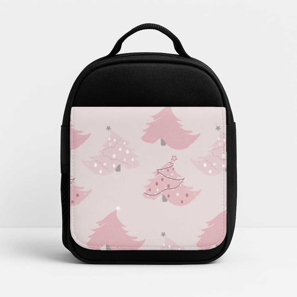 Pink Christmas Tree Pattern Lunchbox