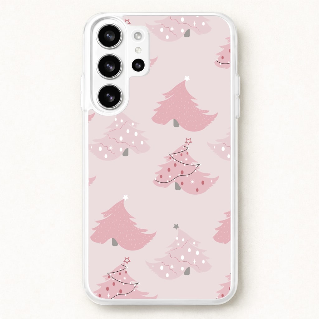 Pink Christmas Tree Pattern Phone Case for Galaxy S26 Ultra