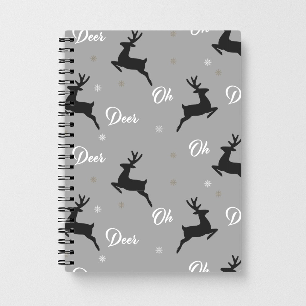 Oh Deer Christmas Pattern Notebook