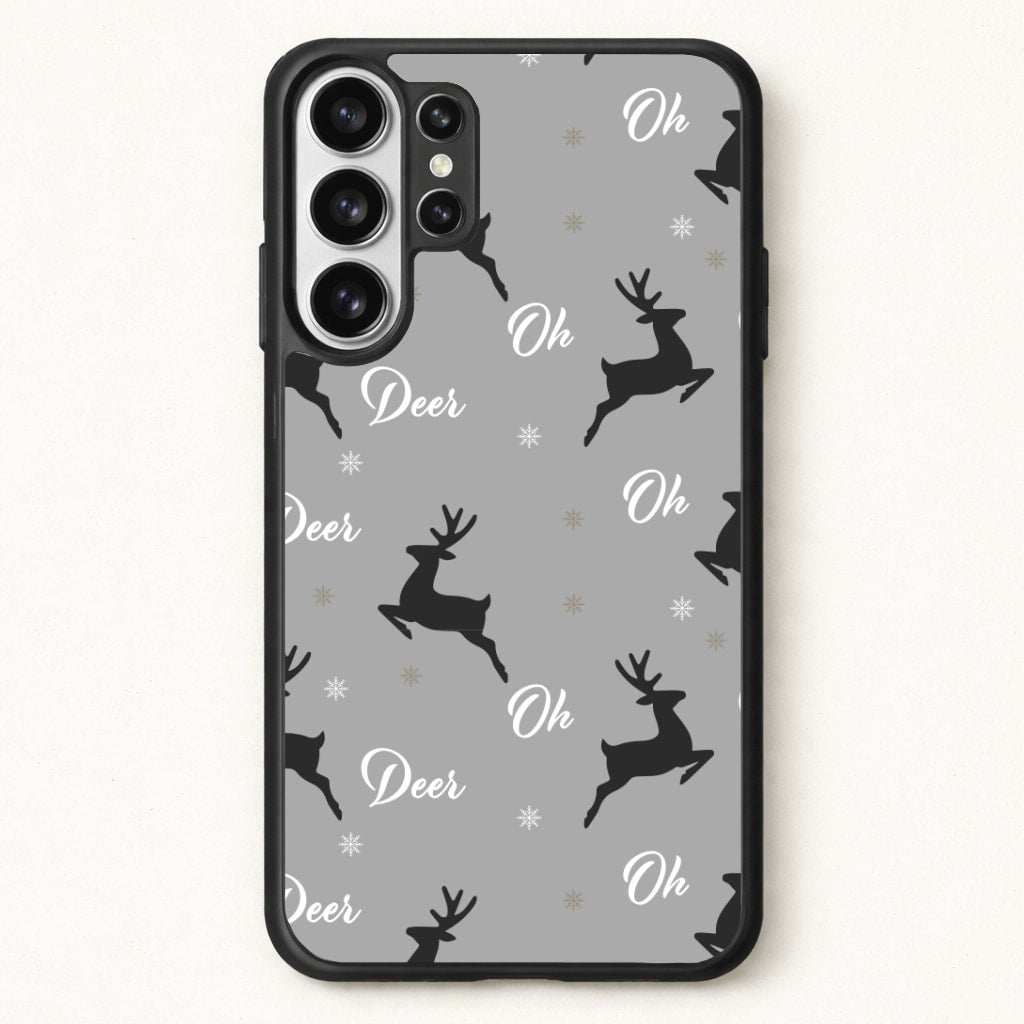 Oh Deer Christmas Pattern Phone Case for Galaxy S26 Ultra
