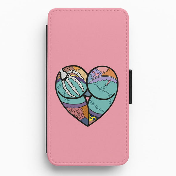 Sally And Jack Heart - TNBC Flip / Wallet Phone Case