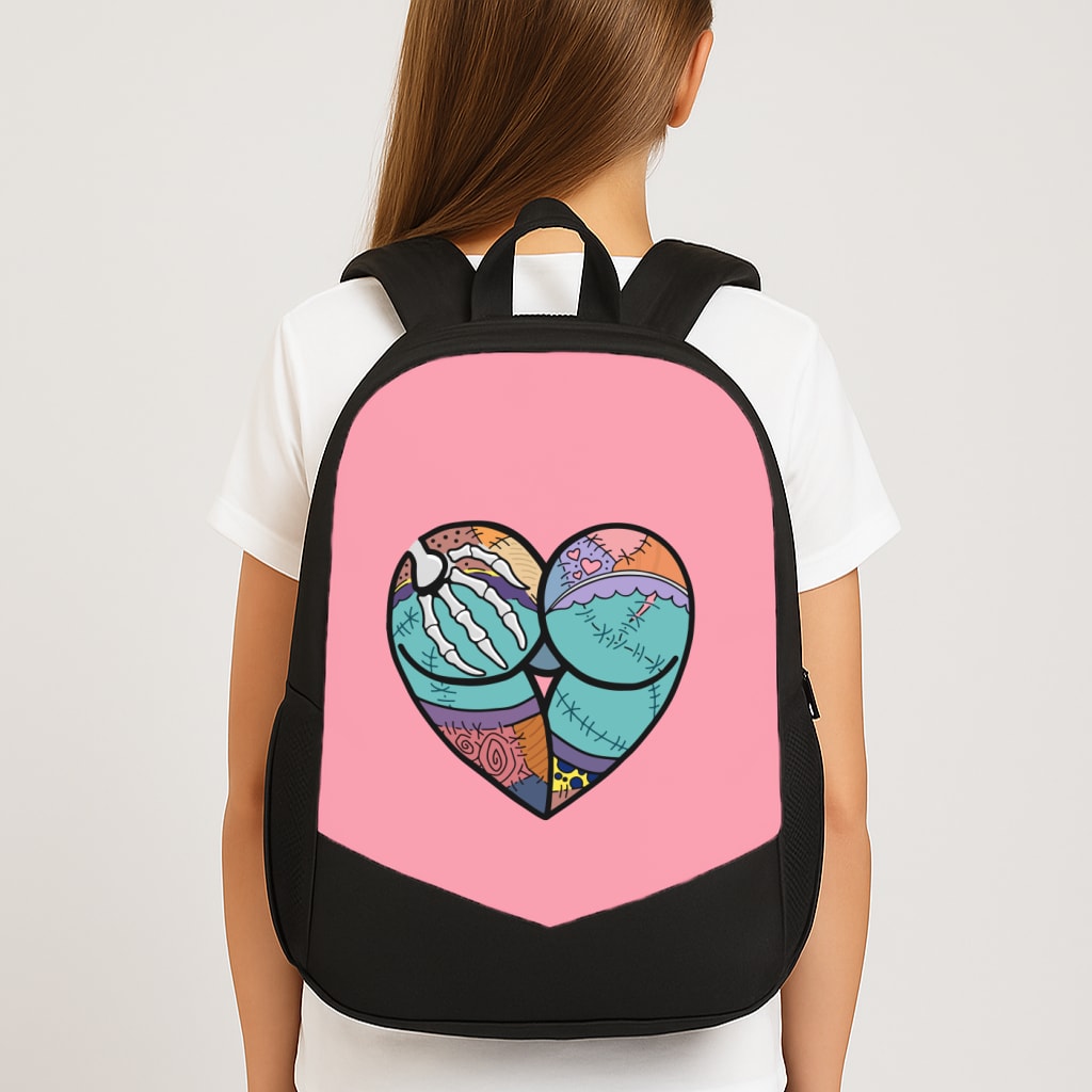Sally And Jack Heart - TNBC Large School Bag