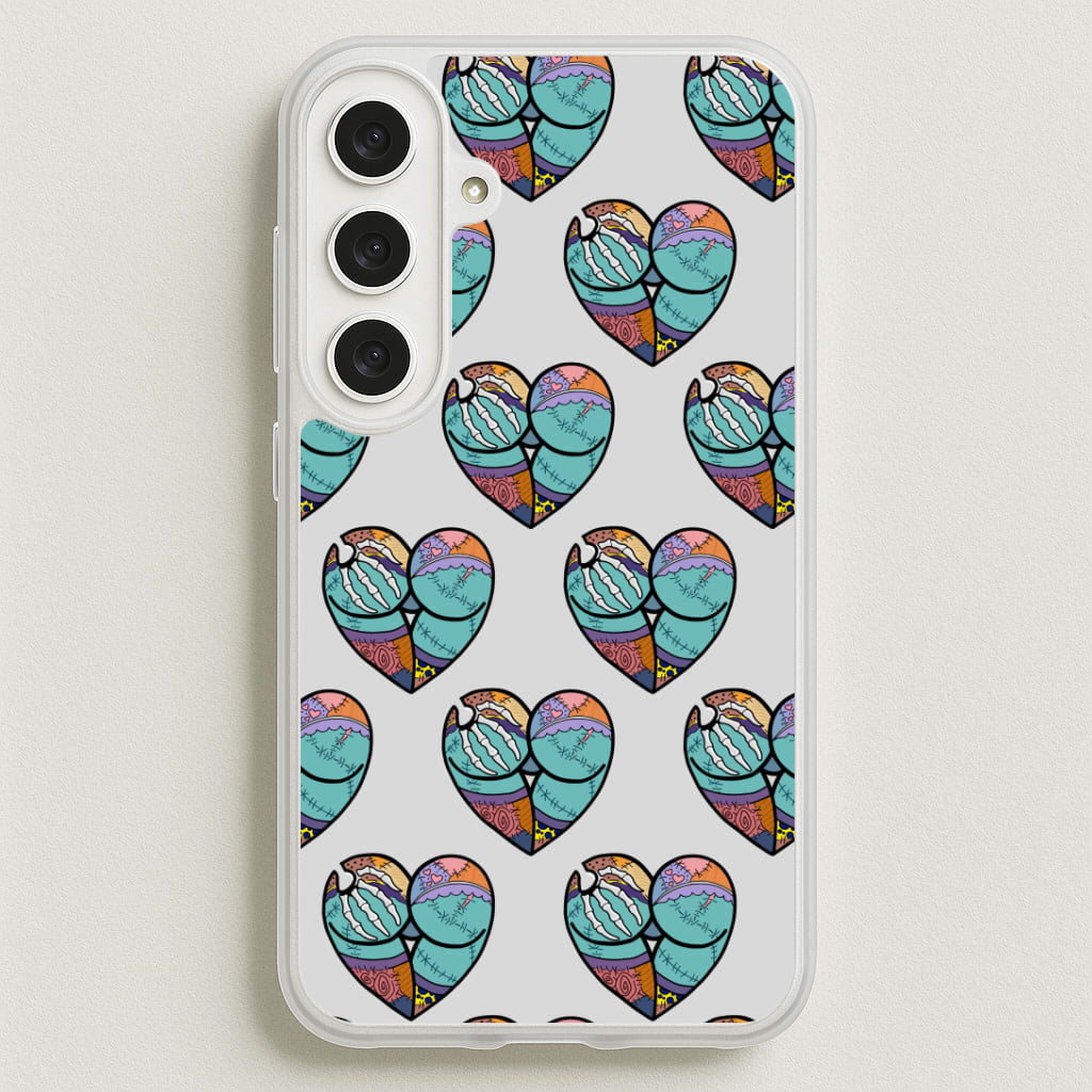 Sally And Jack Heart Pattern - TNBC Phone Case for Galaxy S25FE