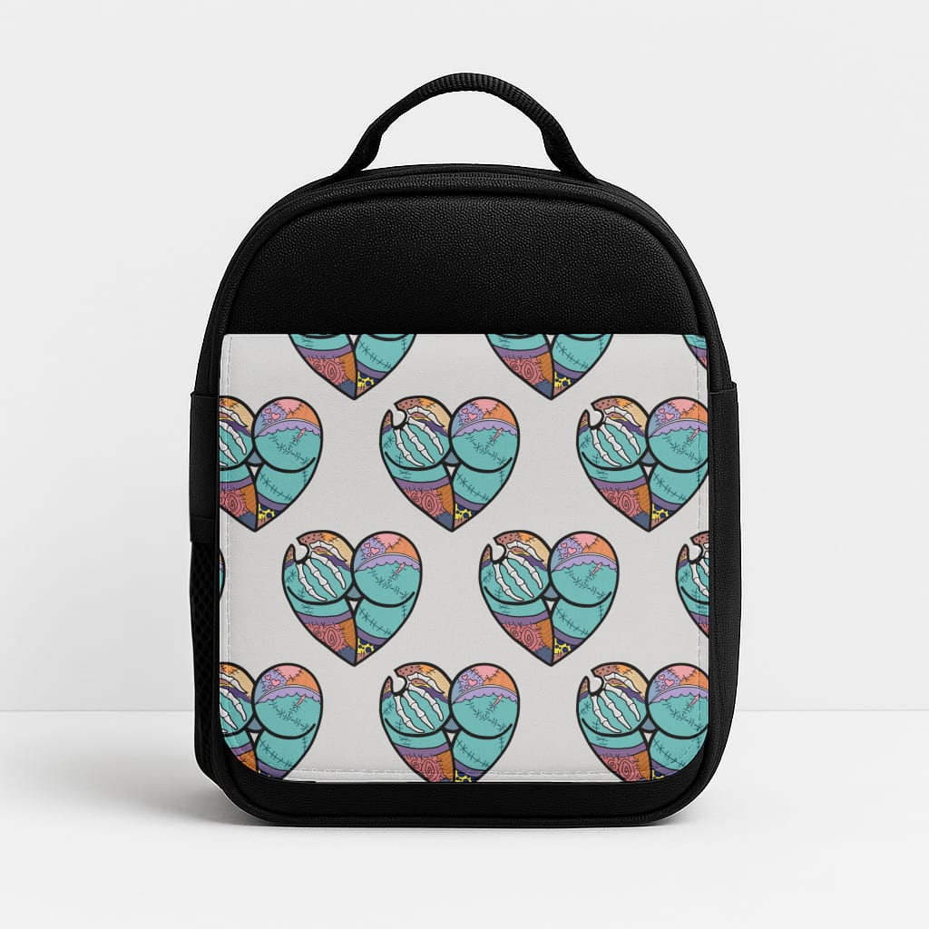 Sally And Jack Heart Pattern - TNBC Insulated Lunchbox