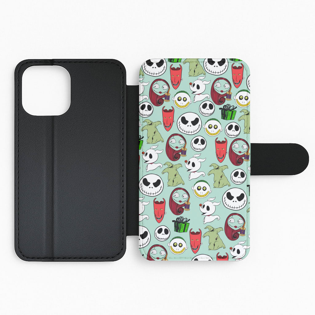 TNBC Characters Pattern Flip Phone Case