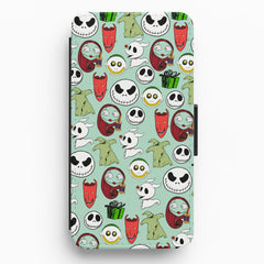 TNBC Characters Pattern Flip / Wallet Phone Case