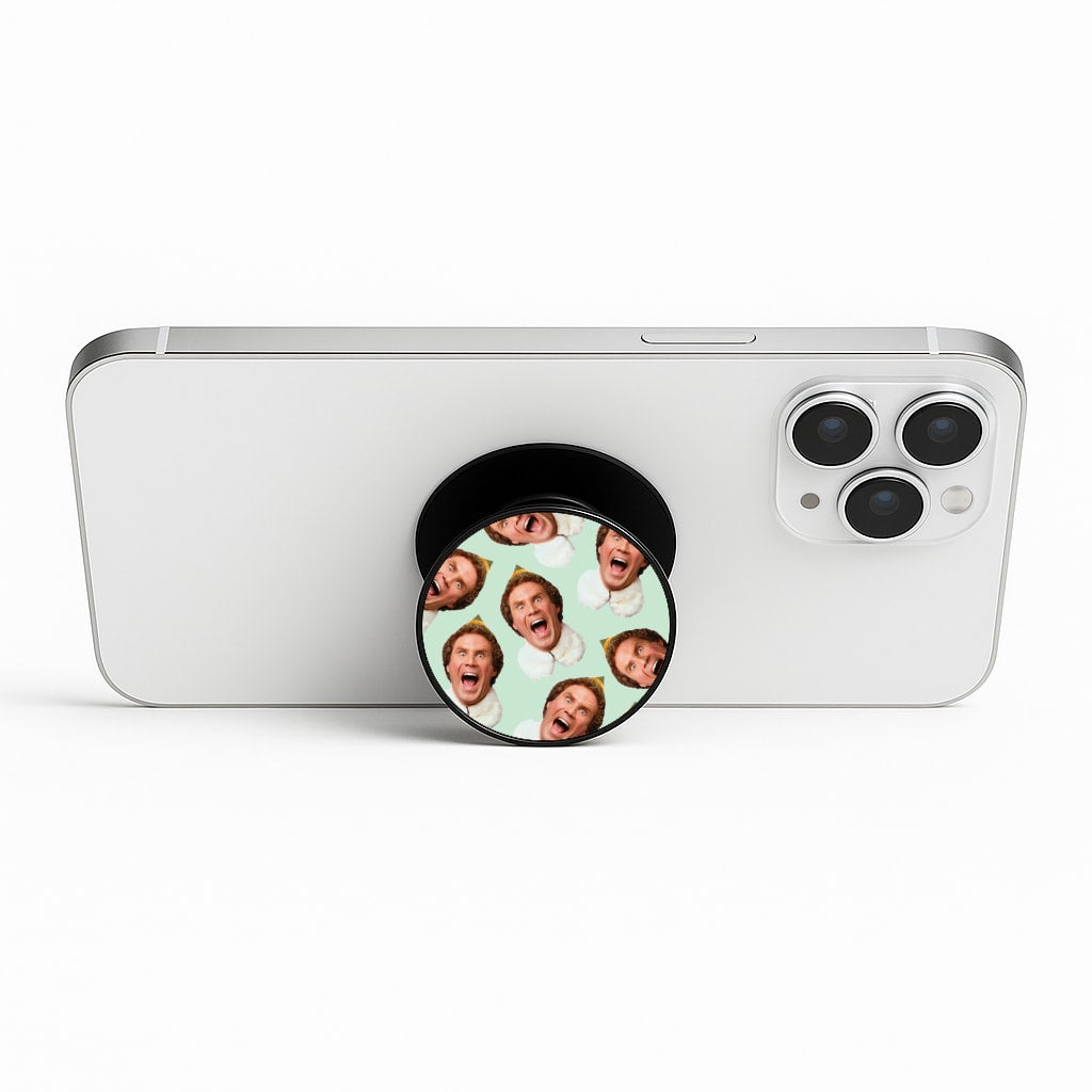 Green Elf Face - Christmas Phone Stand