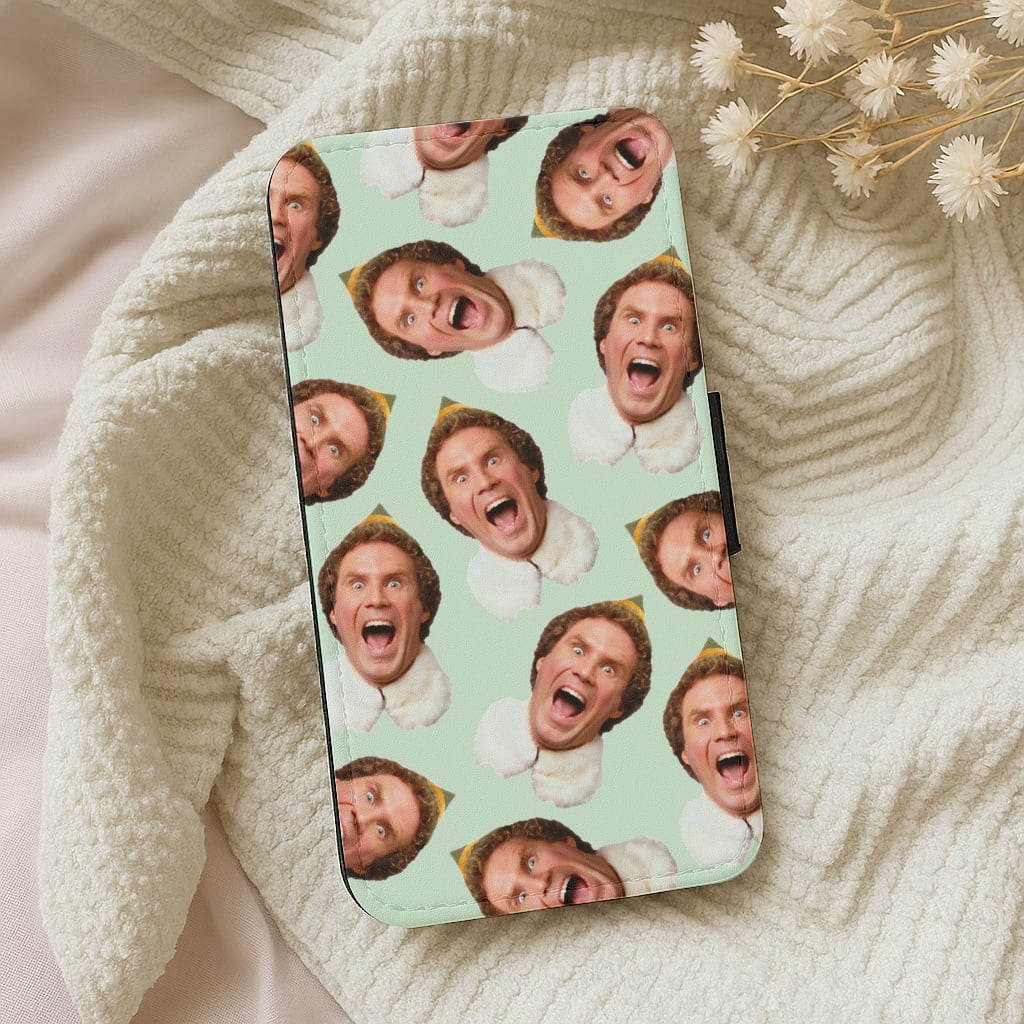 Green Elf Face - Christmas Wallet Phone Case