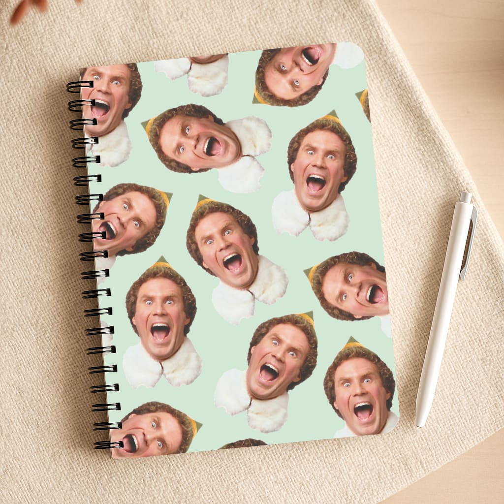 Green Elf Face - Christmas Notepad