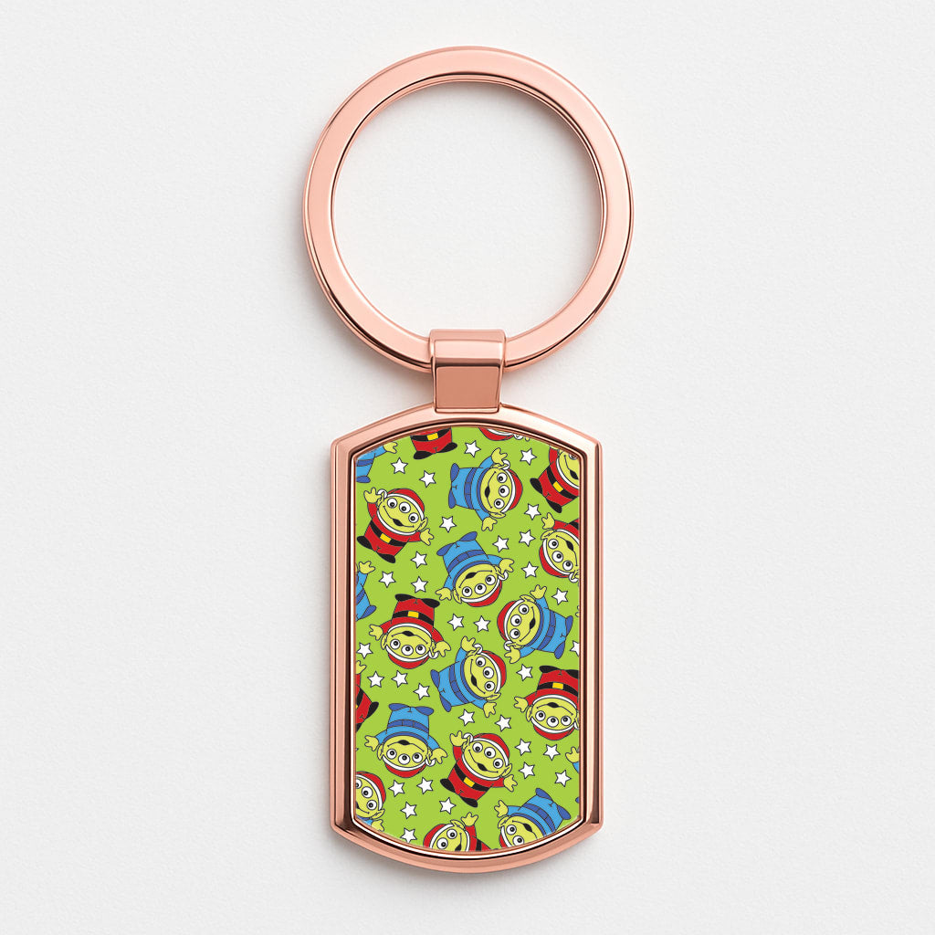 Alien Patterns Rose Gold Keyring