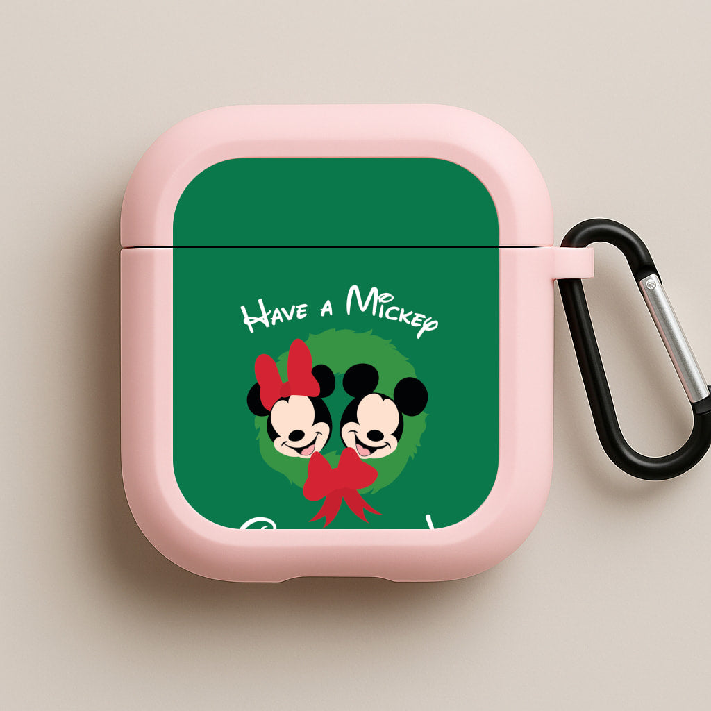 Have A Mickey Christmas Pink AirPods Case
