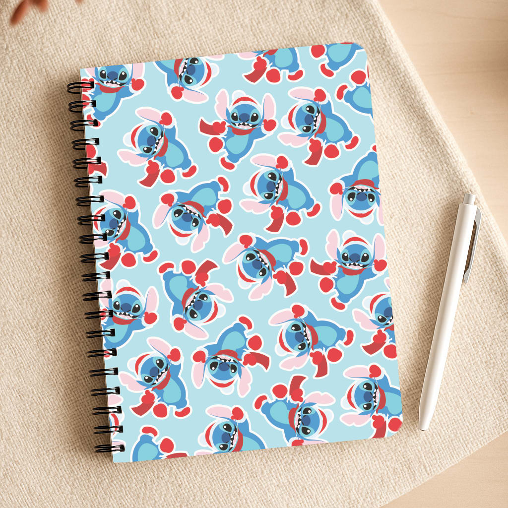 Blue Alien Christmas Pattern Notepad