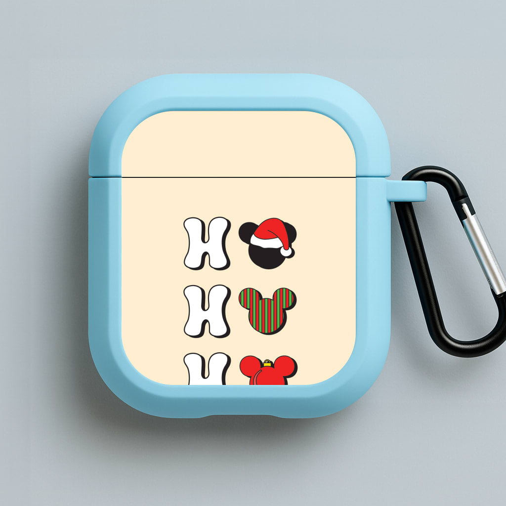 Ho Ho Ho Mickey Blue AirPods Case