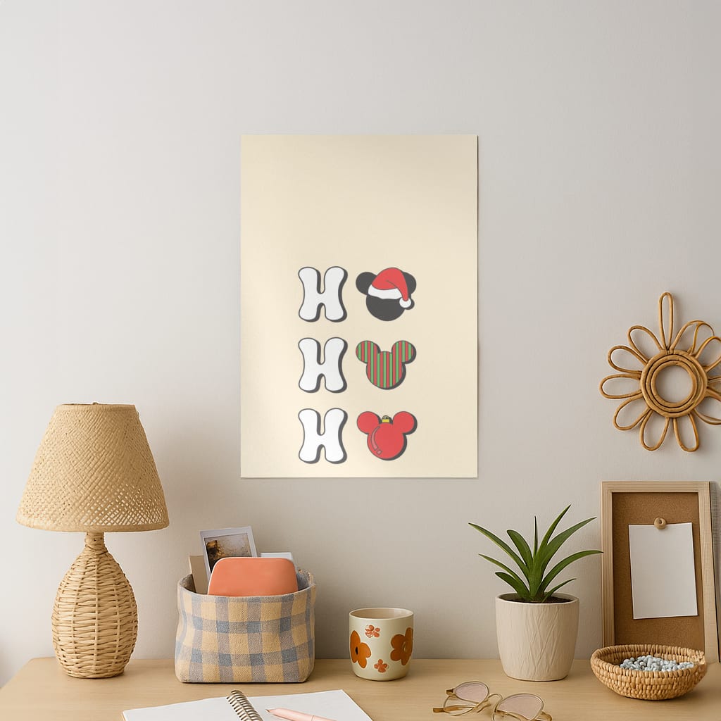 Ho Ho Ho Mickey Art Print