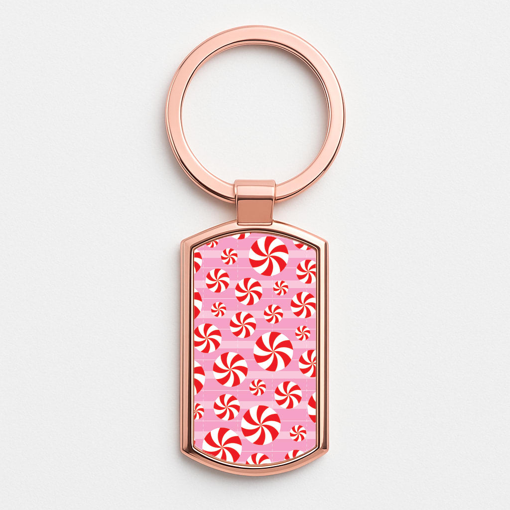 Lolli Pattern Rose Gold Keyring