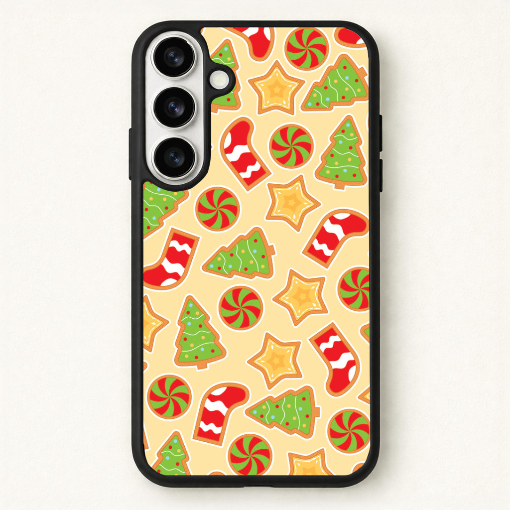 Gingerbread And Stocking Pattern Phone Case for Galaxy S26 Plus