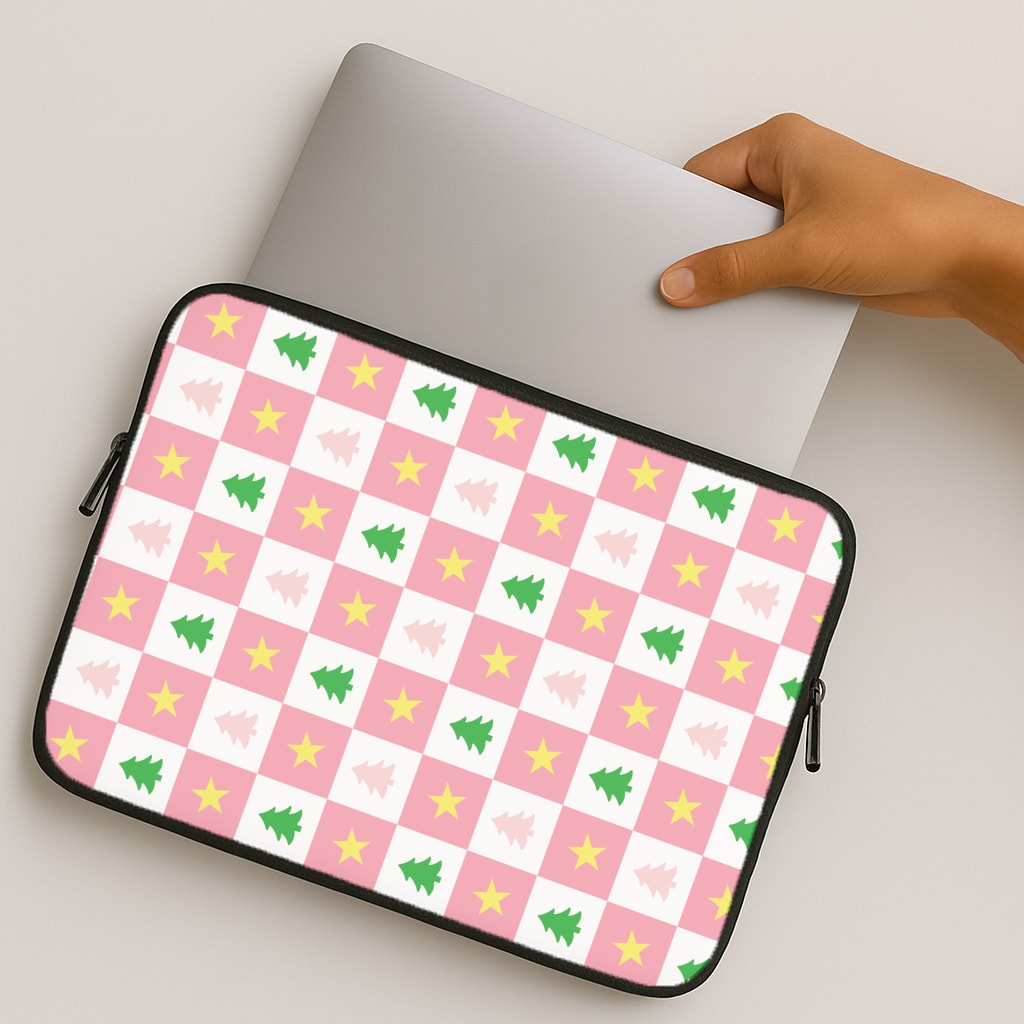 Pink And Green Tree Pattern MacBook Case