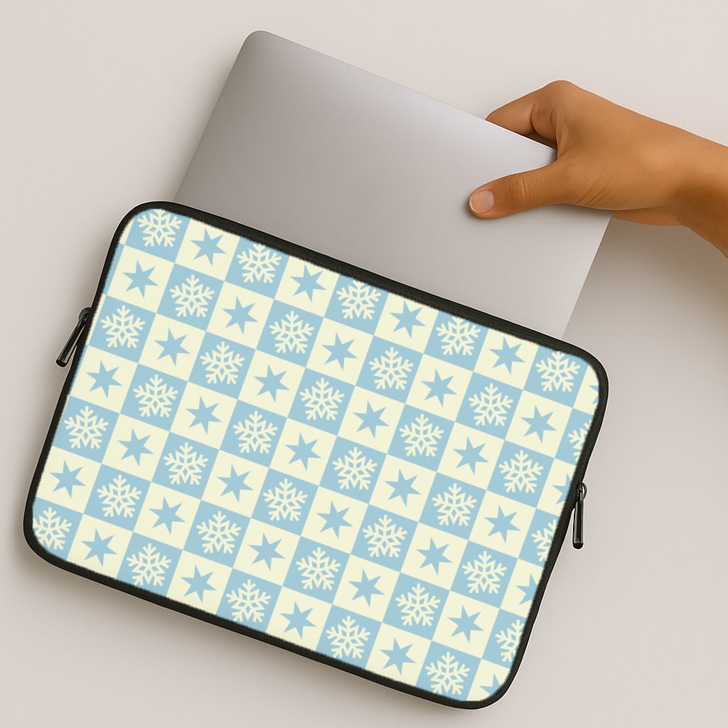 Snow And Star Pattern MacBook Case