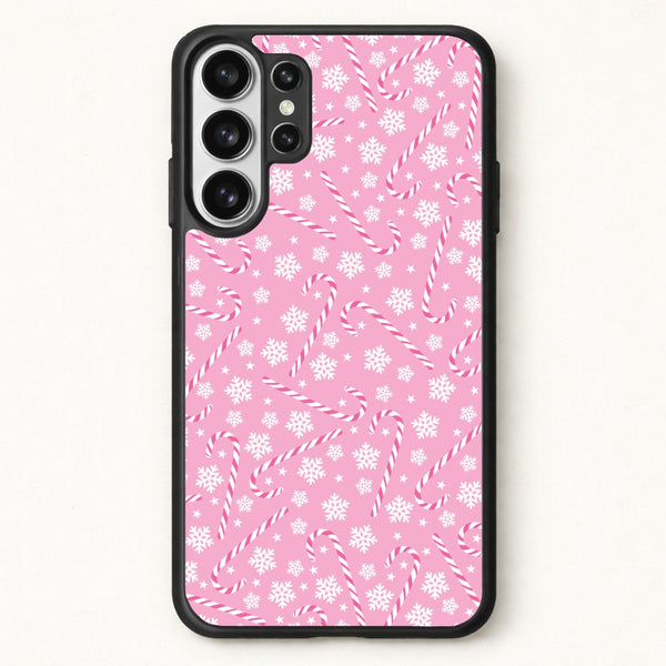 Candy Cane Pattern Phone Case for Galaxy S26 Ultra