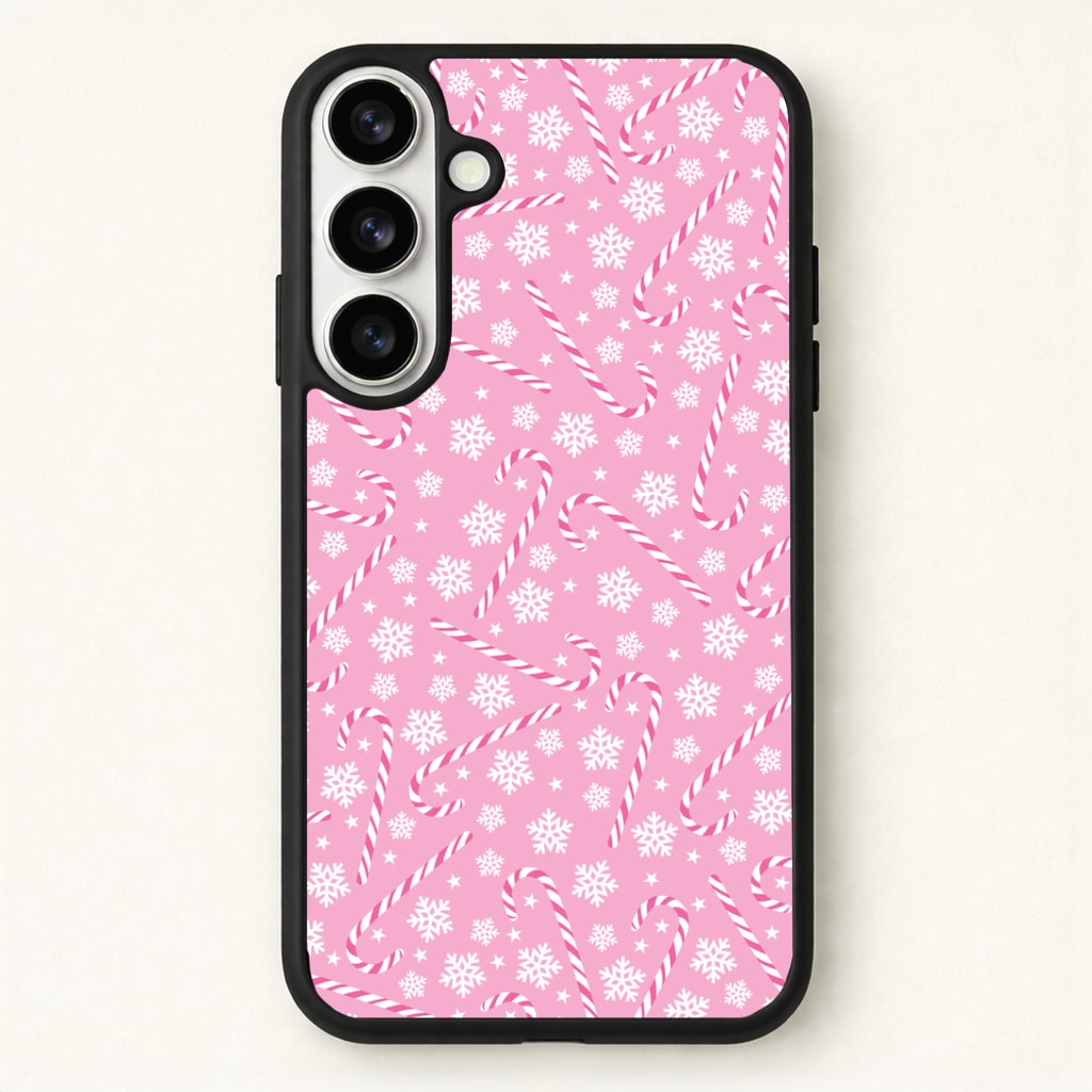 Candy Cane Pattern Phone Case for Galaxy S26 Plus