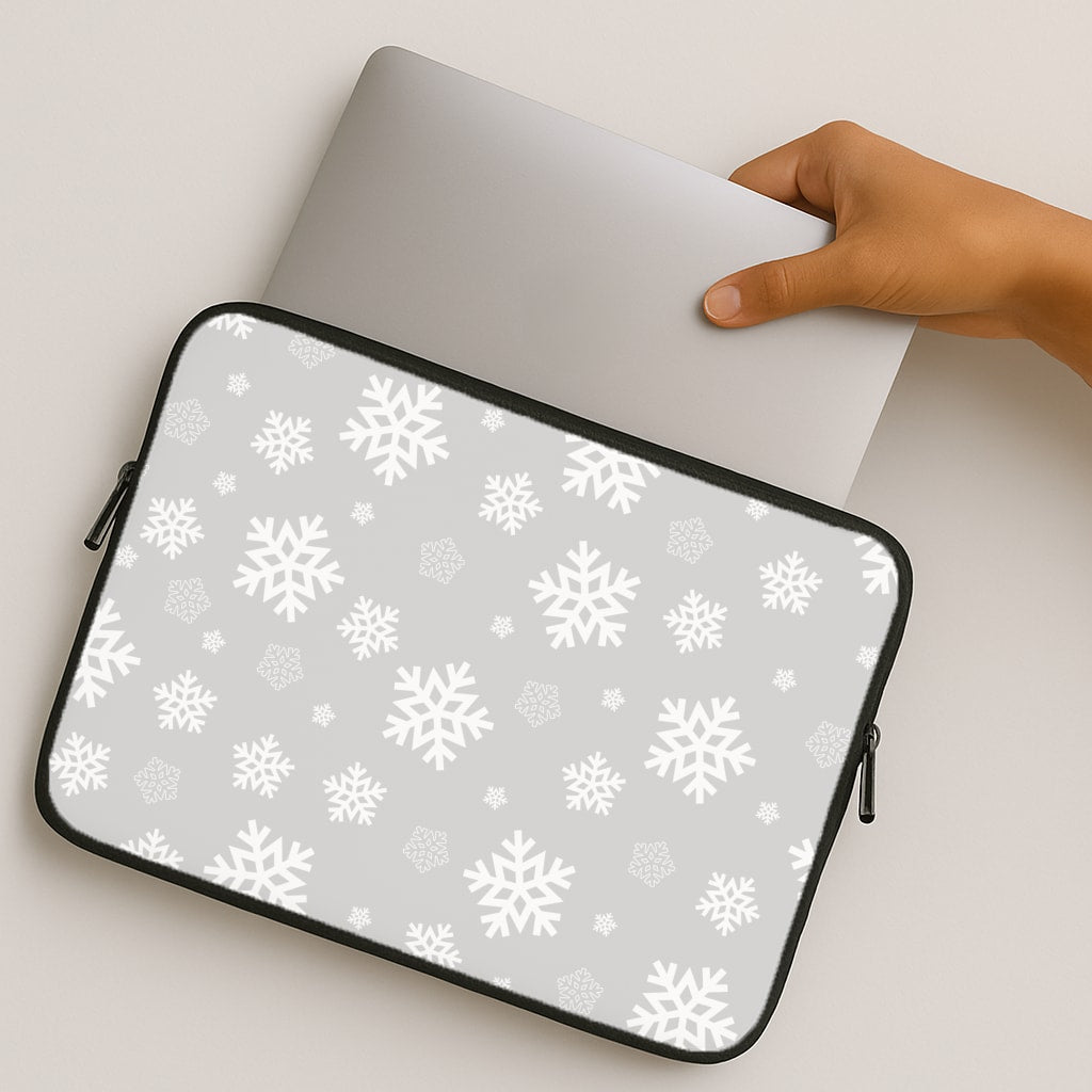 Grey Snowflake Pattern MacBook Case