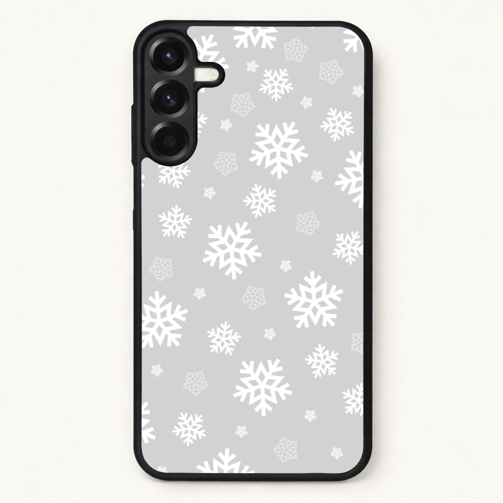 Grey Snowflake Pattern Phone Case for Galaxy A17