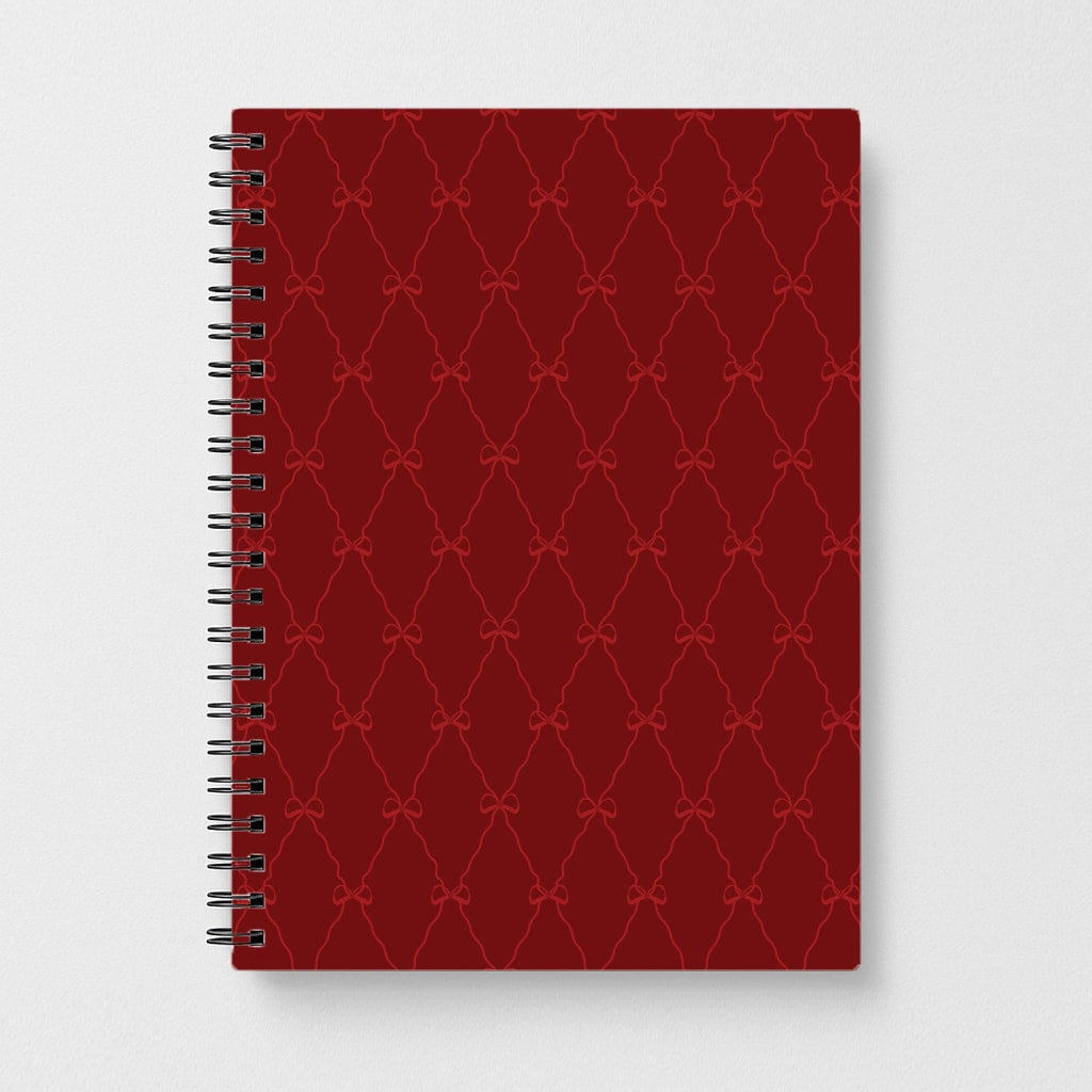 Red Bow Pattern Notebook