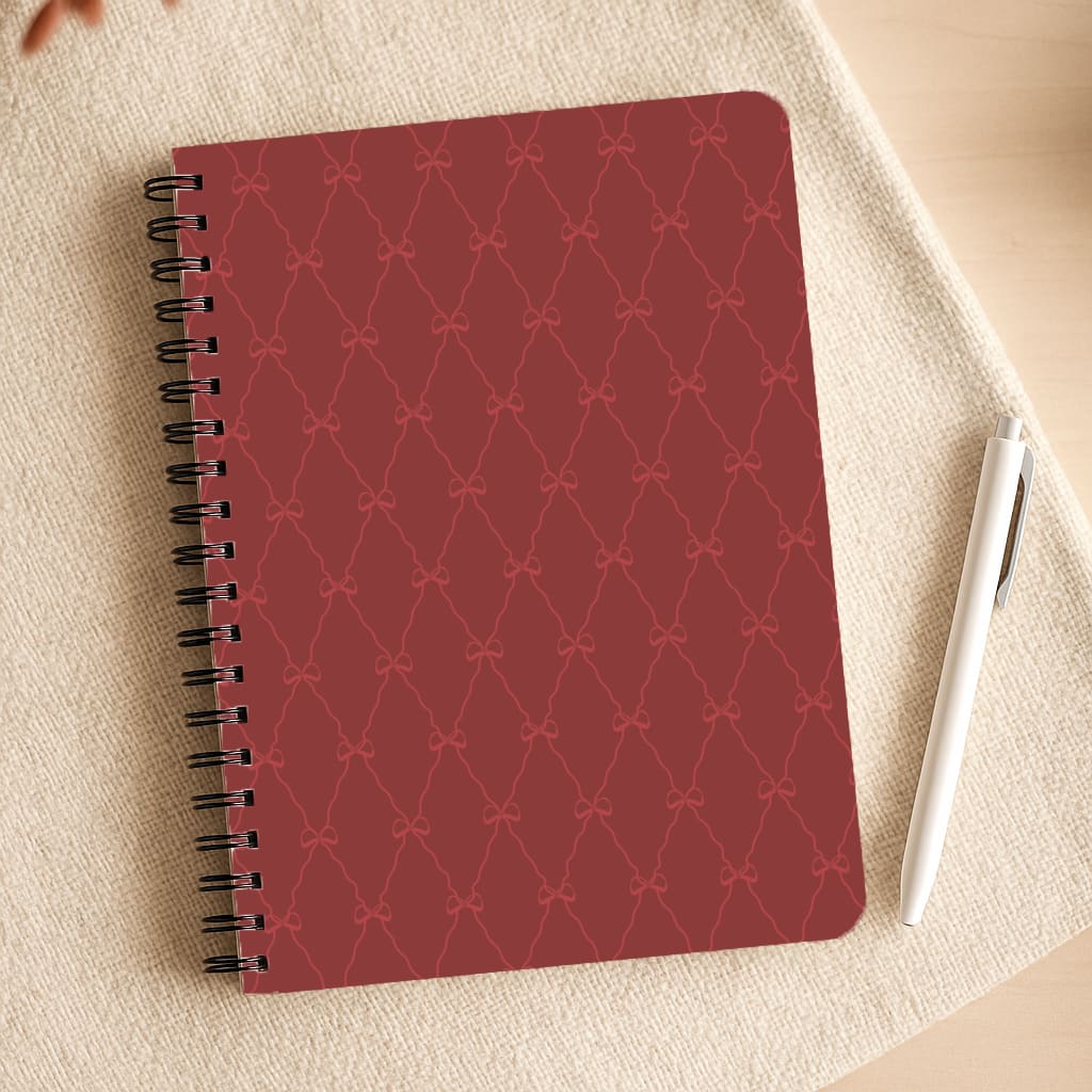 Red Bow Pattern Notepad