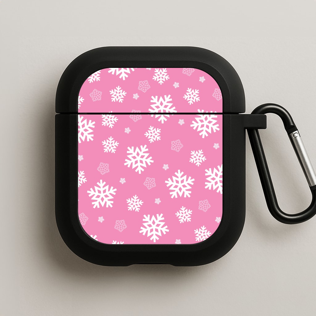 Snow Pink Pattern AirPods Case
