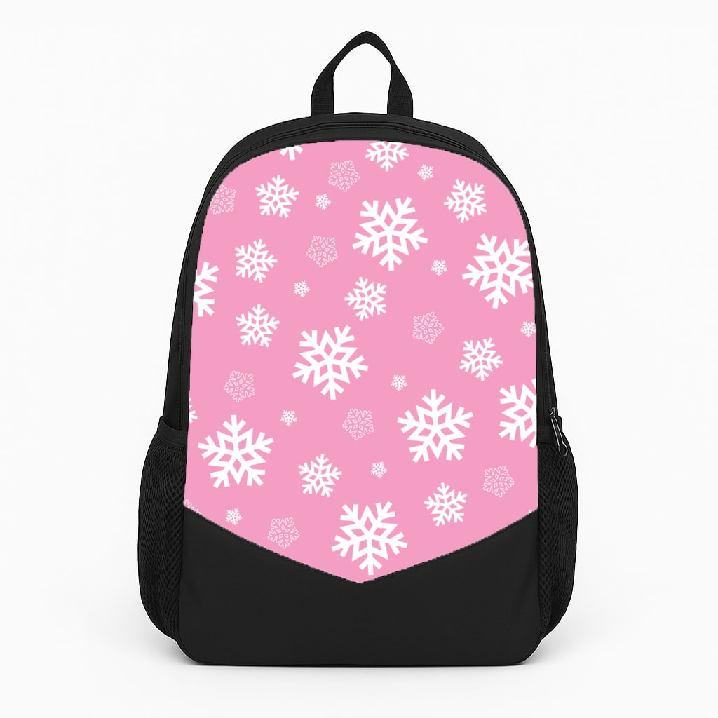 Snow Pink Pattern Large Backpack
