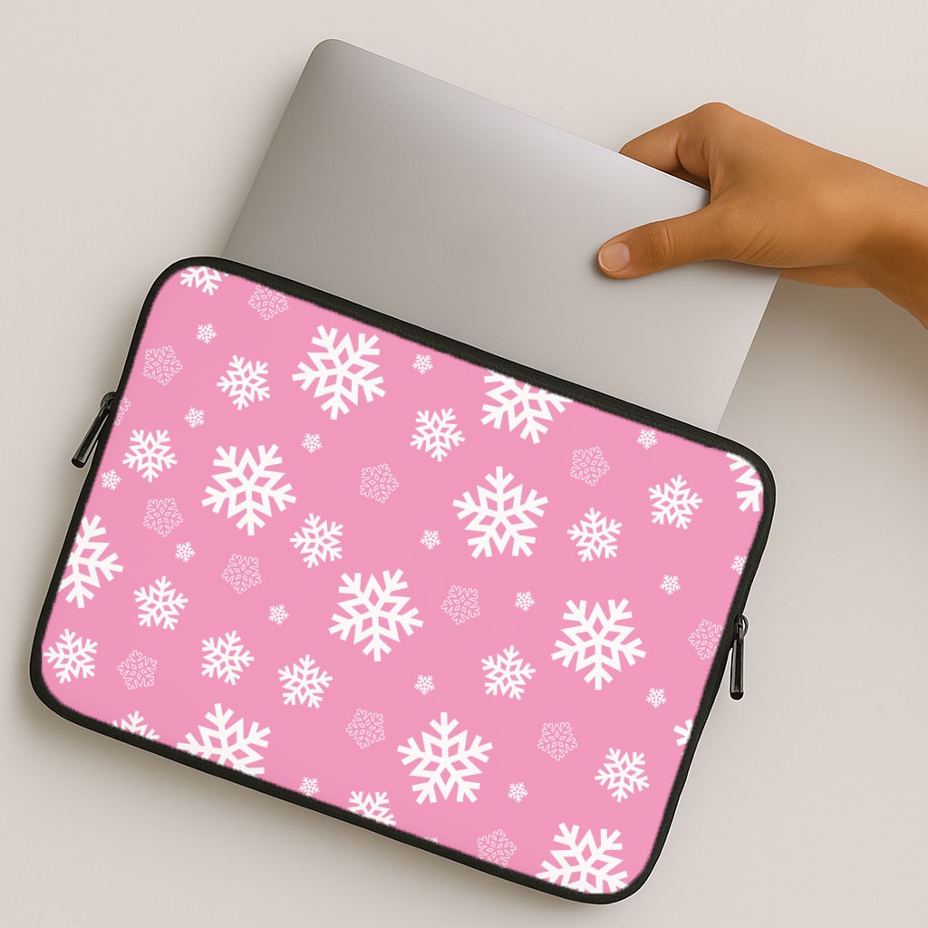Snow Pink Pattern MacBook Case