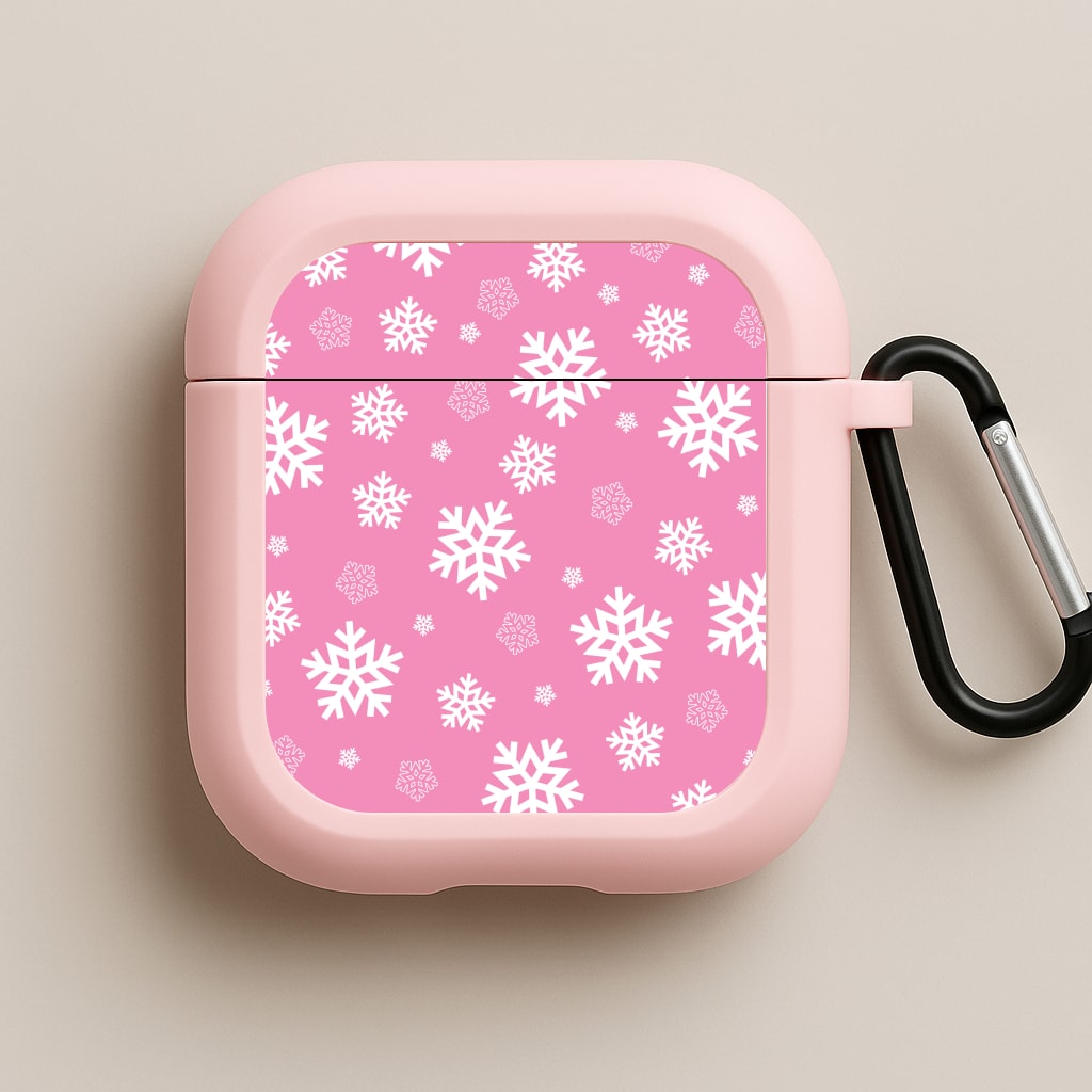 Snow Pink Pattern Pink AirPods Case