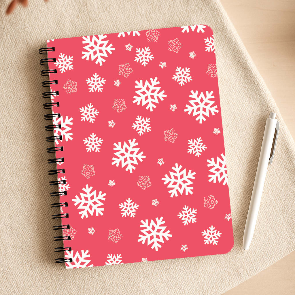 Red Snow Pattern Notepad