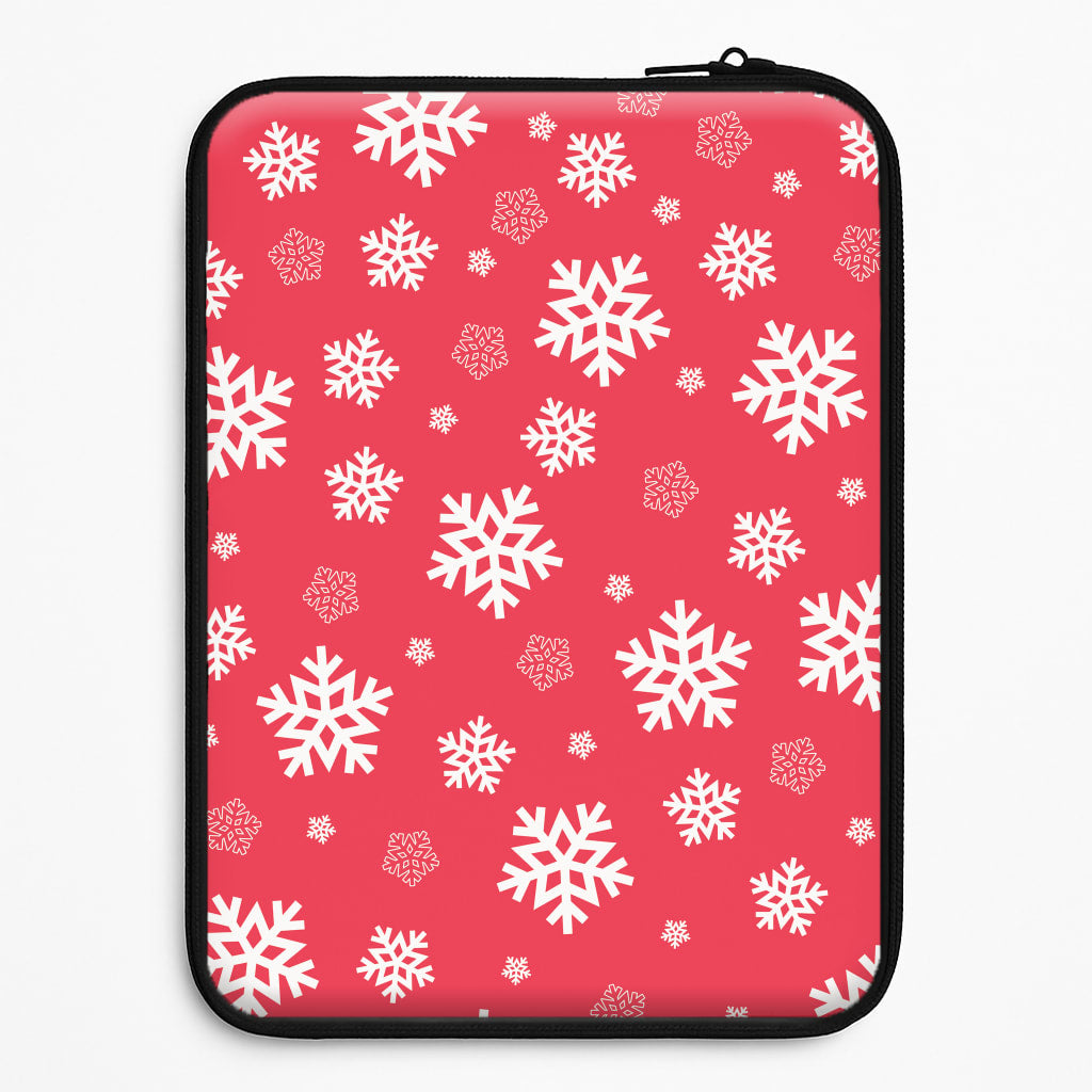 Red Snow Pattern Universal Laptop Sleeve