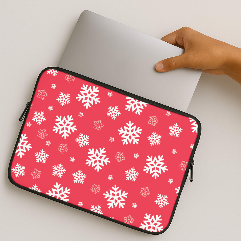 Red Snow Pattern MacBook Case