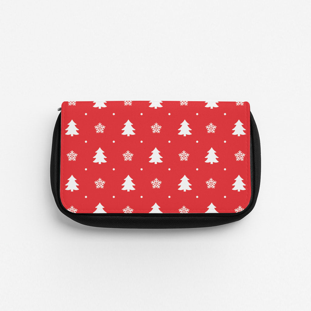 Red Tree Pattern Pencil Case