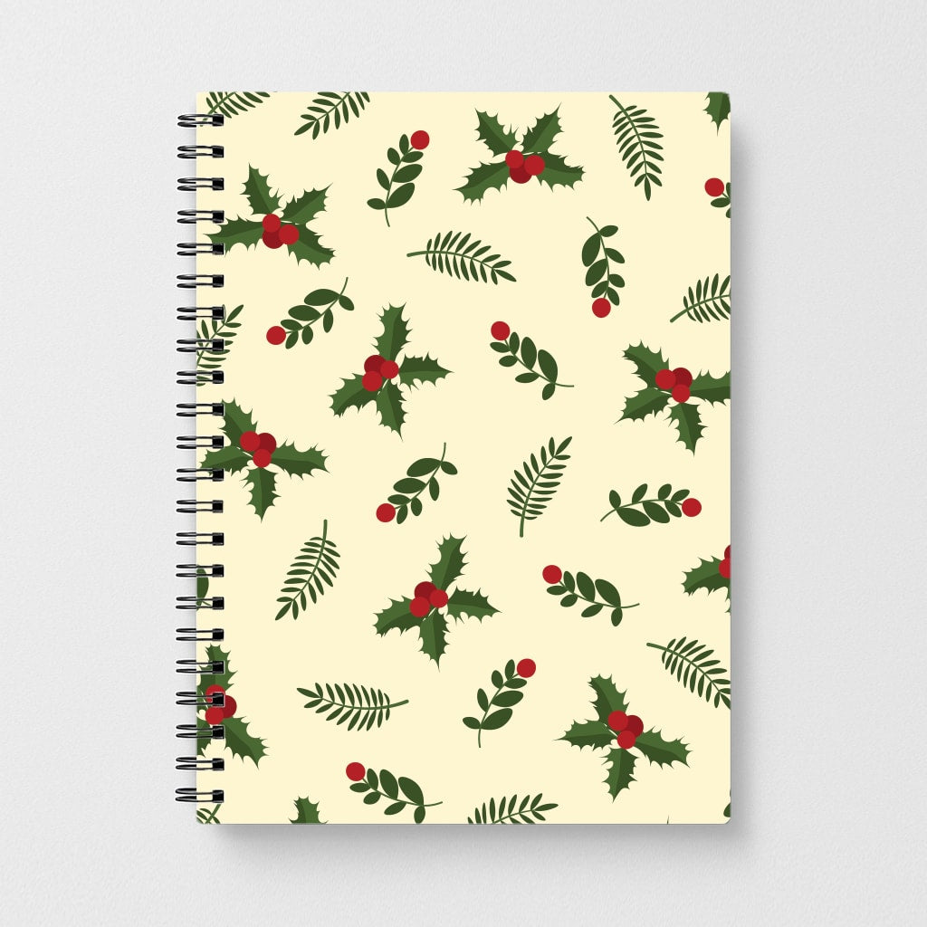 Holly Green Pattern Notebook