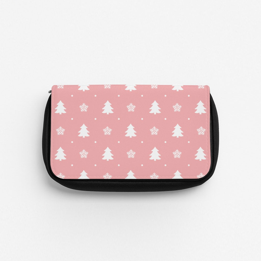 Pink Tree Pattern Pencil Case