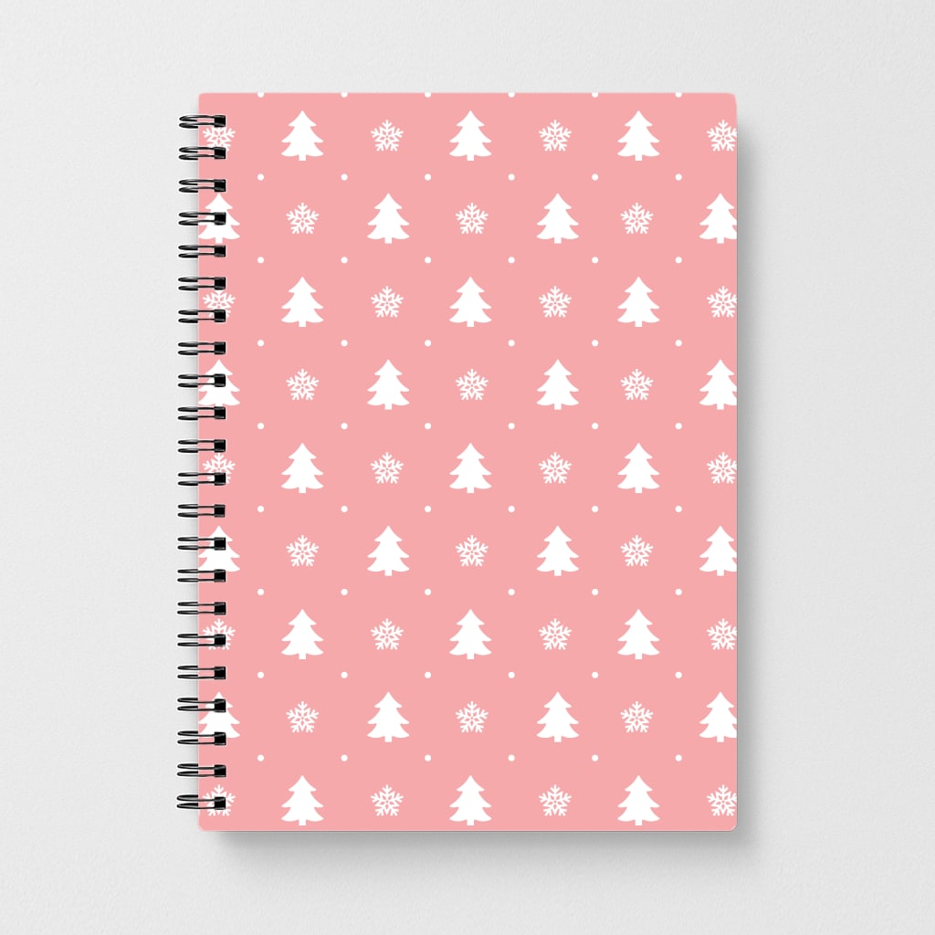 Pink Tree Pattern Notebook