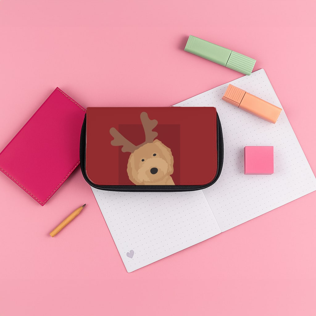 Dog Christmas Ears Pencil Case