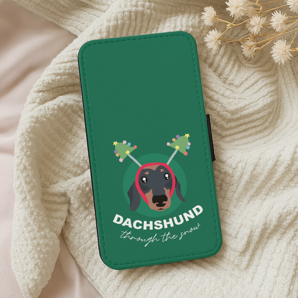 Dachshund Through The Snow Wallet Phone Case