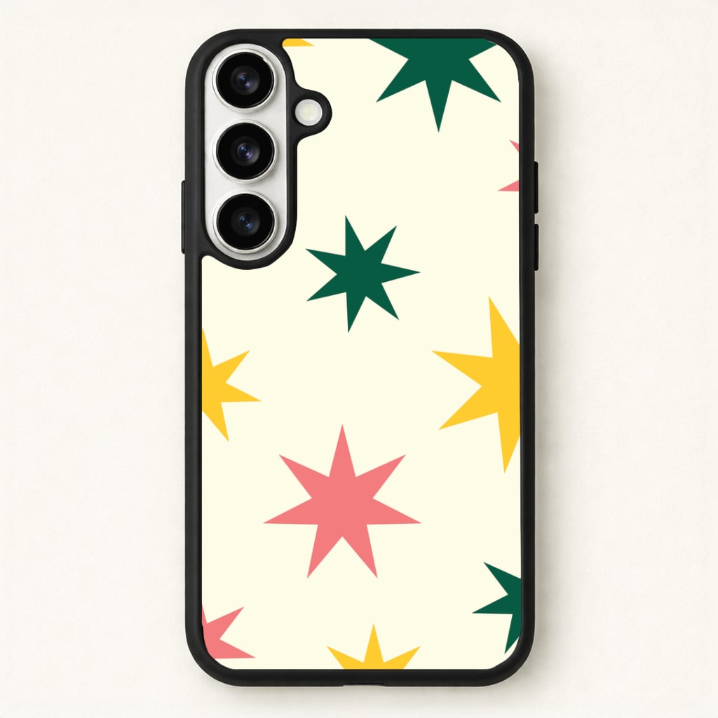 Colourful Christmas Stars Pattern Phone Case for Galaxy S26