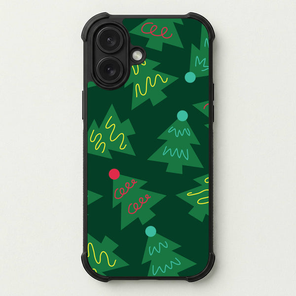 Abstract Christmas Trees Pattern Phone Case — Bumper case