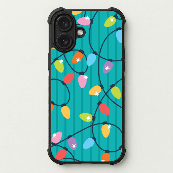 Funky Christmas Lights Pattern Phone Case — Bumper case